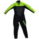 Kounga Jungen Pro 4.3 Neoprene Surfing 4/3 Neoprenanzug, Schwarz/Grün, 42