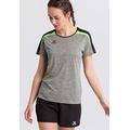ERIMA Damen T-shirt T-Shirt, grau melange/schwarz/green gecko, 34, 1081837