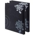 walther Design Photo Album Black 400 Photos 10x15 cm Slip-in Album Double Pack, Grindy EA-201-BD