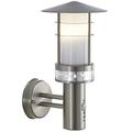 Saxby Pagoda PIR Wall Light - Outdoor Sensor Light for Porch, Front Door, Garden - 9.2W LED E27 (Not Supplied) & 12 x 0.05W LED (Capsule) Cool White (Built-in) - Motion Detection Exterior Lighting