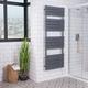 Warmehaus Bathroom Flat Panel Sand Grey Electric 500 w Heated Warming Towel Rail Radiator Rad 1600 x 600 mm
