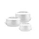 SQ Professional Insulated Casserole Pot Serving Dishes with Lids -3pc Olympic Thermal Hot pot - Food Containers Set -Soup/Salad Food Warmer-Hotpot Set 3.5, 6 & 8Liters (White)