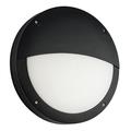 Saxby Luik 18W Eyelid Black Aluminium Outdoor IP65 Slimline Bulkhead LED Wall Light