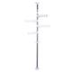 BAOYOUNI 4-Tier Standing Clothes Laundry Drying Rack Coat Hanger Organizer Floor to Ceiling Adjustable Metal Corner Tension Pole, Ivory
