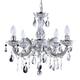 LITECRAFT 5 Light Dual Mount Chandelier Marie Therese Acrylic Bedroom Living Room Ceiling Light Silver (LED)