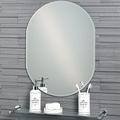 Showerdrape Lincoln Large Frameless Bathroom Wall Mirror, Wall Mounted Mirror For Bathroom, Modern Straight Edge Mirror, Vanity Mirror Oval Mirror Wall Mirrors For Living Room Mirror For Bedroom.