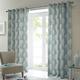 Just Contempo Woodland Trees Eyelet Lined Curtains, Duck Egg Blue, 66x72 inches, Cotton, 66 x 72 inches