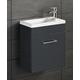 E-PLUMB Anthracite Square Basin Wall Hung Bathroom Furniture Cloakroom Compact Vanity Unit 400 X 250