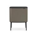 Brabantia Bo Touch Bin - 1 x 36L Inner Bucket (Platinum) Waste/Recycling Kitchen Bin with Removable Compartment + Bin Bags