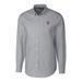 Men's Cutter & Buck Charcoal Virginia Tech Hokies Stretch Vault Logo Oxford Long Sleeve Shirt