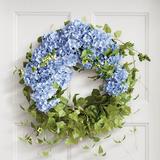 Haley Hydrangea Wreaths - Blue - 26" dia. - Grandin Road