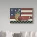 Trademark Fine Art 'Blessings American Flag' Acrylic Painting Print on Wrapped Canvas in Blue/Red | 12 H x 19 W x 2 D in | Wayfair ALI38356-C1219GG