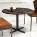 KFI Studios Urban Loft Round Solid Wood Breakroom Table Wood/Metal in White/Brown | 29 H x 36 W x 36 D in | Wayfair T36RD-B2025BK-LFT-BN