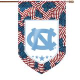 North Carolina Tar Heels Patriotic House Flag