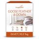 Snuggledown Goose Feather & Down Super King Duvet - 10.5 Tog All Year Round Premium Quilt Ideal for Summer & Winter - Soft Cotton Cover, Hypoallergenic, Machine Washable, Size (260cm x 220cm)