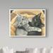 Trademark Fine Art 'Gray & Black Kittens' Acrylic Painting Print on Wrapped Canvas in Yellow | 14 H x 19 W x 2 D in | Wayfair ALI34739-C1419GG