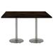 KFI Studios Urban Loft 72" L Solid Wood Breakroom Table Wood/Metal in Gray/White/Brown | 29 H x 72 W x 36 D in | Wayfair T3672-B1922-SL-LFTBN