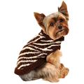 Hip Doggie HD-7FSZB-L Feathersoft Zebra Sweater - Hundepullover, L