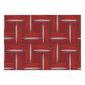 Kess InHouse Kess eigene cr1034adm02 Empire Ruhl Rot und Rost Crosshatch Rot Blau Digital Hund Tischset, 61 x 38,1 cm