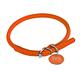 Chapuis Sellerie Glamour Halskette verstellbar rund, Leder für Hunde orange Durchmesser 10 mm Länge 33 – 41 cm Größe M