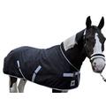 Mink Horse XTH Wolle/Thermo Prestige Stalldecke, Schwarz/Grau, 115 cm