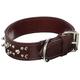 Leather Brothers 6022-BU28 1.75 by 28" Spiked Studded Latigo Protector Dog Collar, X-Large, Burgundy