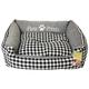 Cheeko S. McClean Checker Bett, 89 cm, 91,4 cm, Schwarz