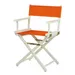 "Casual Home 18"" White Finish Director's Chair, Orange"