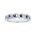 14k White Gold 1/4 Carat T.W. Diamond & Sapphire Braided Ring, Women's, Size: 8, Blue