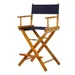 "Casual Home 24"" Honey Oak Finish Director's Chair, Blue"