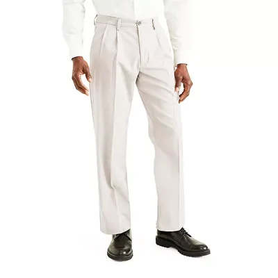 Favorite Men's Dockers Stretch Easy Khaki Classic-Fit Pleated Pants, Size: 36 X Lt Beige | AccuWeather Shop