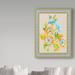 Trademark Fine Art 'Fiesta Floral Tapestry 2' Graphic Art Print on Wrapped Canvas in Blue/Orange/Yellow | 19 H x 14 W x 2 D in | Wayfair