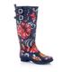 Ruby Shoo Ladies ESME Navy Coral Multi Floral Wellies Boots 09203-UK 4 (EU 37)