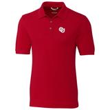 Men's Cutter & Buck Crimson Oklahoma Sooners Big Tall College Vault Advantage DryTec Tri-Blend Polo