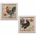 August Grove® Farmhouse Kitchen Décor Rooster & Barnstar by Paul Brent - 2 Piece Graphic Art Print Set Canvas/Paper | Wayfair