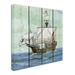 Breakwater Bay Nautical Ships 1 by Jean Plout - Wrapped Canvas Graphic Art Print Canvas in Blue | 24 H x 24 W x 2 D in | Wayfair