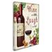 Fleur De Lis Living Wine 1 by Jean Pluot - Wrapped Canvas Graphic Art Print Canvas in Red | 24 H x 16 W x 2 D in | Wayfair