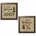 The Holiday Aisle® Tartan Holiday Phrase III & IV by Paul Brent - 2 Piece Textual Art Print Set Canvas/Paper in Green | Wayfair