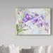 Trademark Fine Art 'Orchids Purple' Print on Wrapped Canvas in Green/Indigo/White | 14 H x 19 W x 2 D in | Wayfair ALI37521-C1419GG