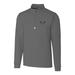 Men's Cutter & Buck Gray Auburn Tigers Big Tall College Vault Traverse Quarter-Zip Pullover Jacket