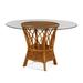 Braxton Culler Everglade Dining Table Glass/Wicker/Rattan in Brown | 29.3 H x 42 W x 42 D in | Wayfair 905-075/GL0999-061/HAVANA