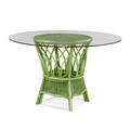 Braxton Culler Everglade Dining Table Glass/Wicker/Rattan in Green/White | 29.5 H x 48 W x 48 D in | Wayfair 905-075/GL0999-098/KIWI