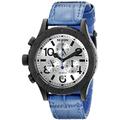 NIXON Women's A5042131 38-20 Chrono Leather Analog Display Japanese Quartz Blue Watch