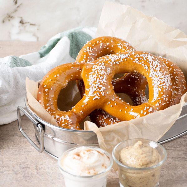 Big Apple Pretzels 6 oz. Jumbo Baked Soft Pretzel - 50/Case