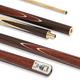 PowerGlide Snooker Cue Stick | Executive | Hand-spliced Rosewood Butt with Mahogany Front Splice with Natural Veneers | 9.5mm Tip | 2 Piece with Quick Release Brass Joint | 17 oz | Full Size 57"