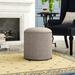 Charlton Home® Steinfeldt Vanity Stool Polyester/Wood/Upholstered in Gray/Brown | 18.5 H x 16.5 W x 16.5 D in | Wayfair