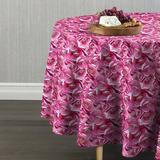 House of Hampton® Maxton Blossoms Tablecloth Polyester in Gray/Pink | 120 D in | Wayfair 5C8B831FAAB04DBA9F501152C1BC21C9