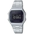 CASIO Unisex Erwachsene Armbanduhr Digital Quarz Edelstahl A168WEM-1EF