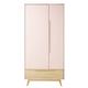 Dressing vintage 2 portes 1 tiroir rose clair