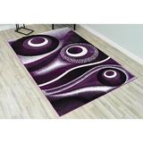 Black 60 x 0.5 in Area Rug - Ivy Bronx Mccampbell Abstract Purple/Area Rug Polypropylene | 60 W x 0.5 D in | Wayfair